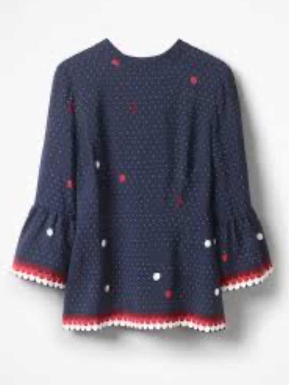 Boden Armelle Top in Navy Blue